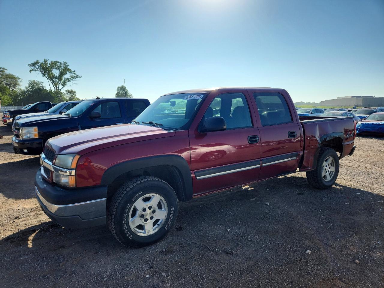 2005 Chevrolet Silverado K1500 Red vin: 2GCEK13T151216706