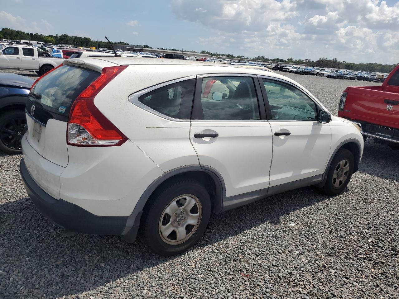 2012 Honda Cr-v Lx White vin: 5J6RM3H39CL020188