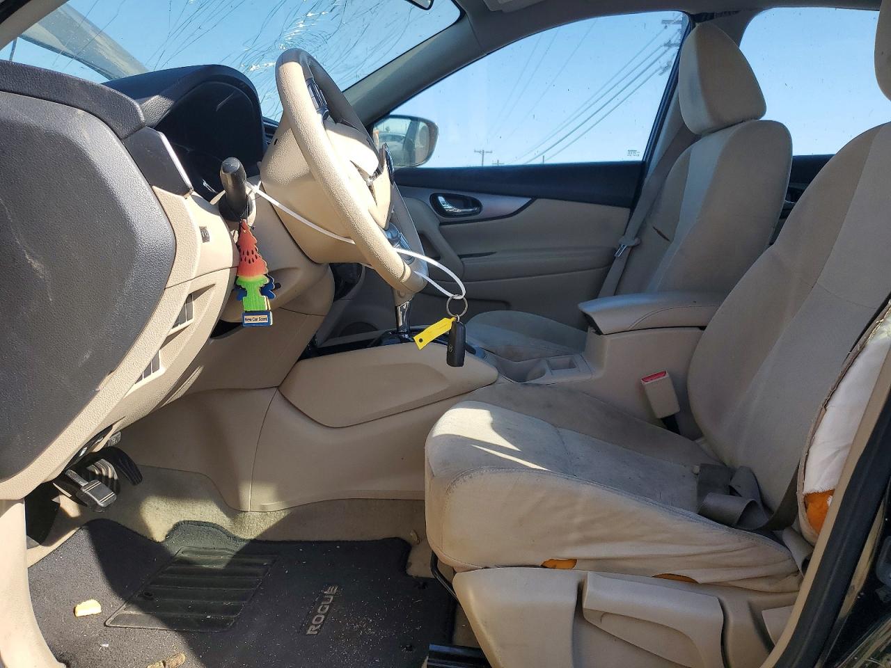 2015 Nissan Rogue S Black vin: KNMAT2MTXFP506155
