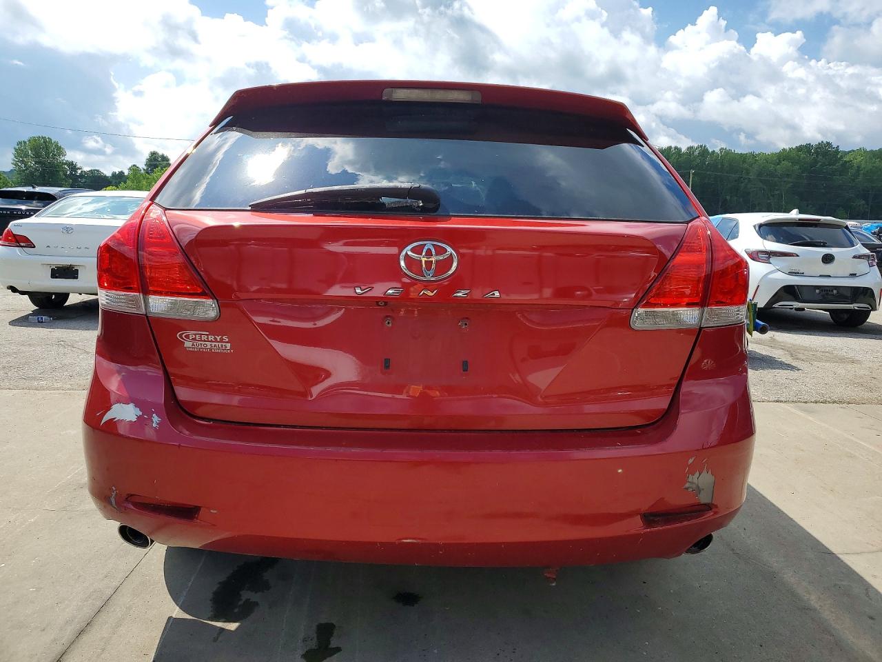 2010 Toyota Venza Fwd V6 Red vin: 4T3ZK3BB4AU024624