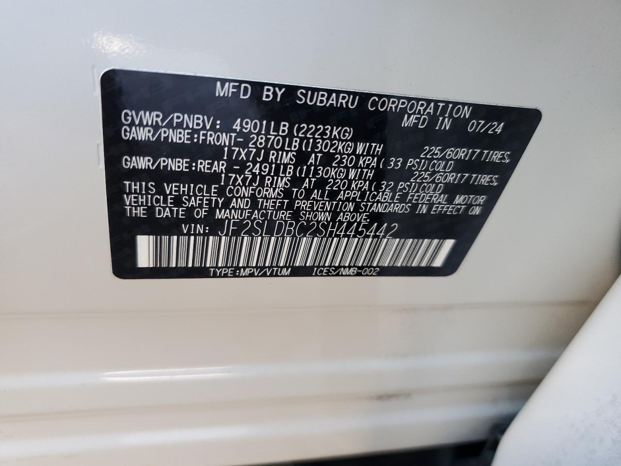 2025 Subaru Forester Premium White vin: JF2SLDBC2SH445442