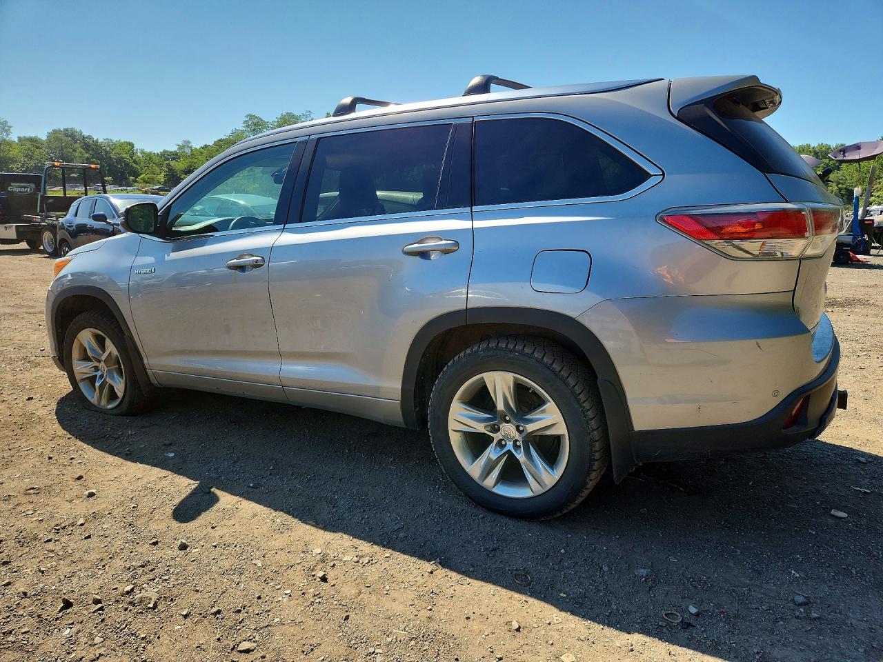 2015 Toyota Highlander Hybrid Limited Platinum Серебряный vin: 5TDDCRFH0FS008146