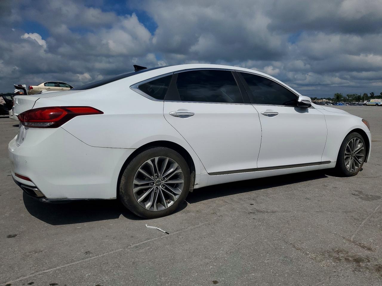 2015 Hyundai Genesis 3.8l White vin: KMHGN4JE2FU069223