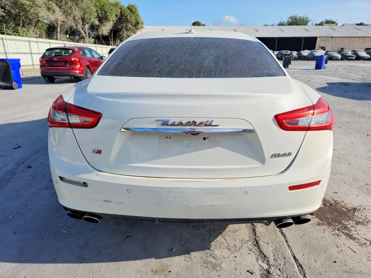 2014 Maserati Ghibli S White vin: ZAM57RTAXE1106530