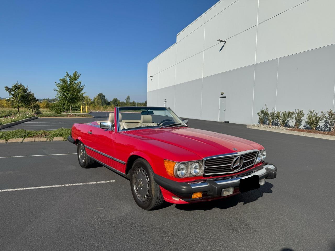1987 Mercedes-benz 560 Sl Red vin: WDBBA48D3HA064333