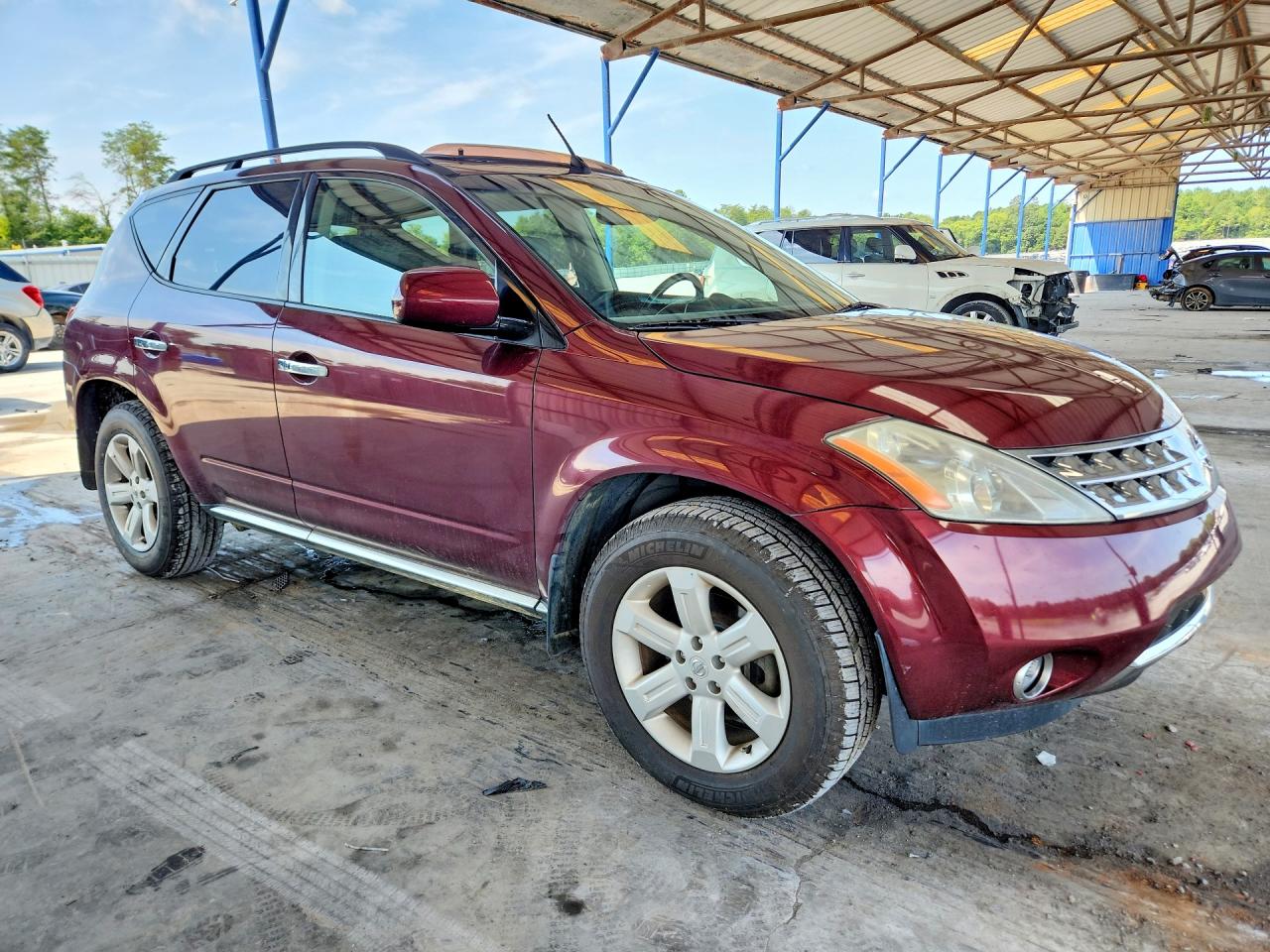 2006 Nissan Murano S Maroon vin: JN8AZ08W76W526381