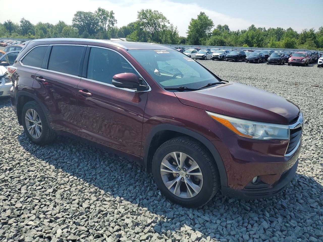 2015 Toyota Highlander Xle Maroon vin: 5TDJKRFH5FS172658