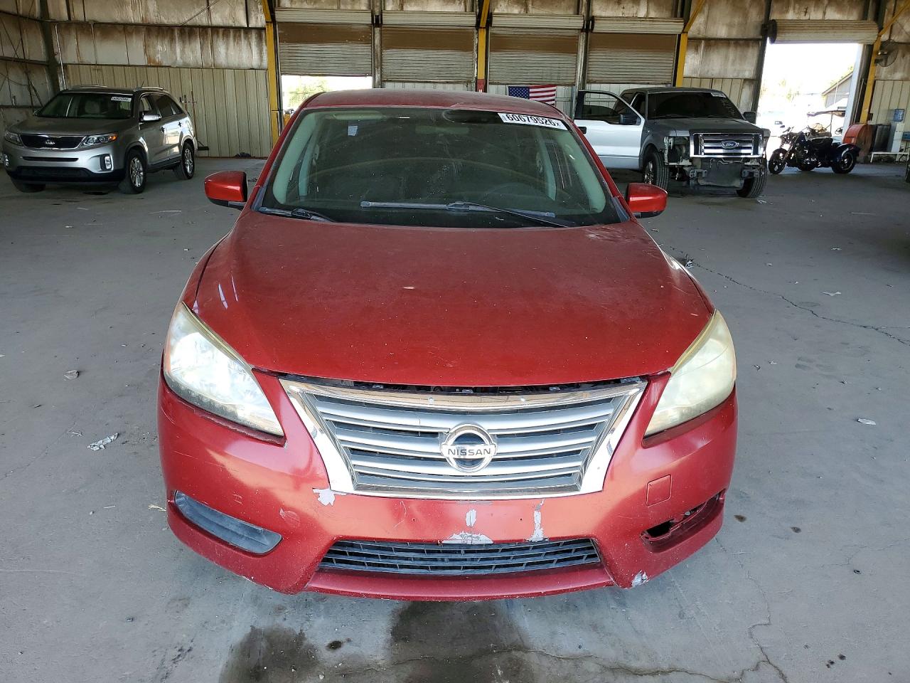 2014 Nissan Sentra S Burgundy vin: 3N1AB7AP4EL630636