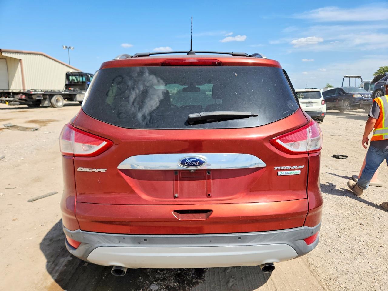 2014 Ford Escape Titanium Red vin: 1FMCU0J97EUB97890