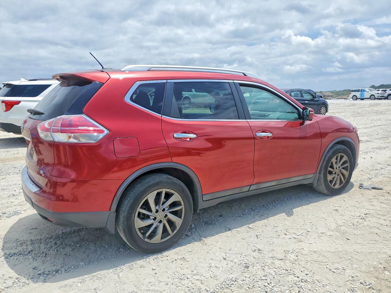 2015 Nissan Rogue Sl Red vin: 5N1AT2MT9FC787965