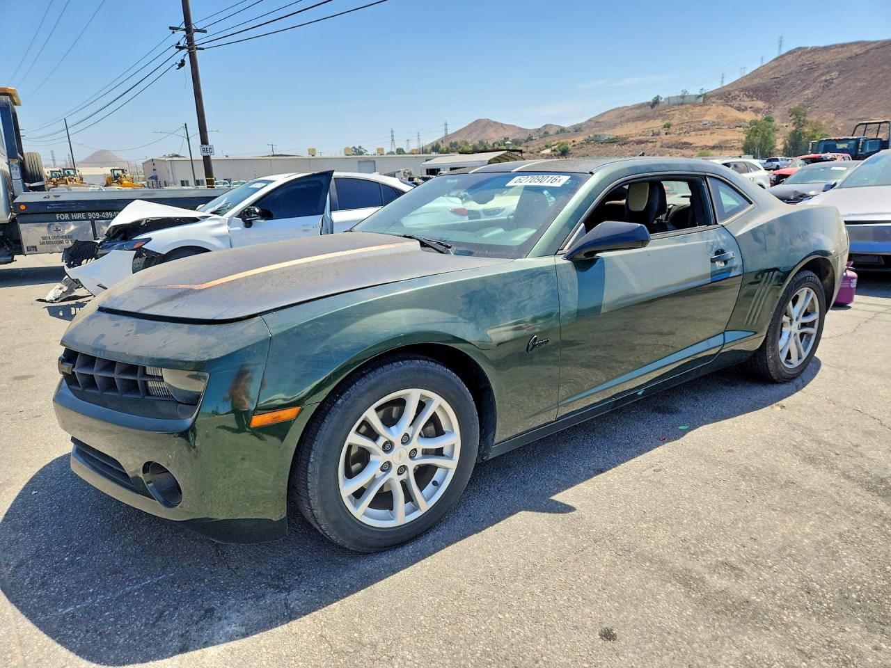 2011 Chevrolet Camaro Ls Green vin: 2G1FA1ED0B9124425