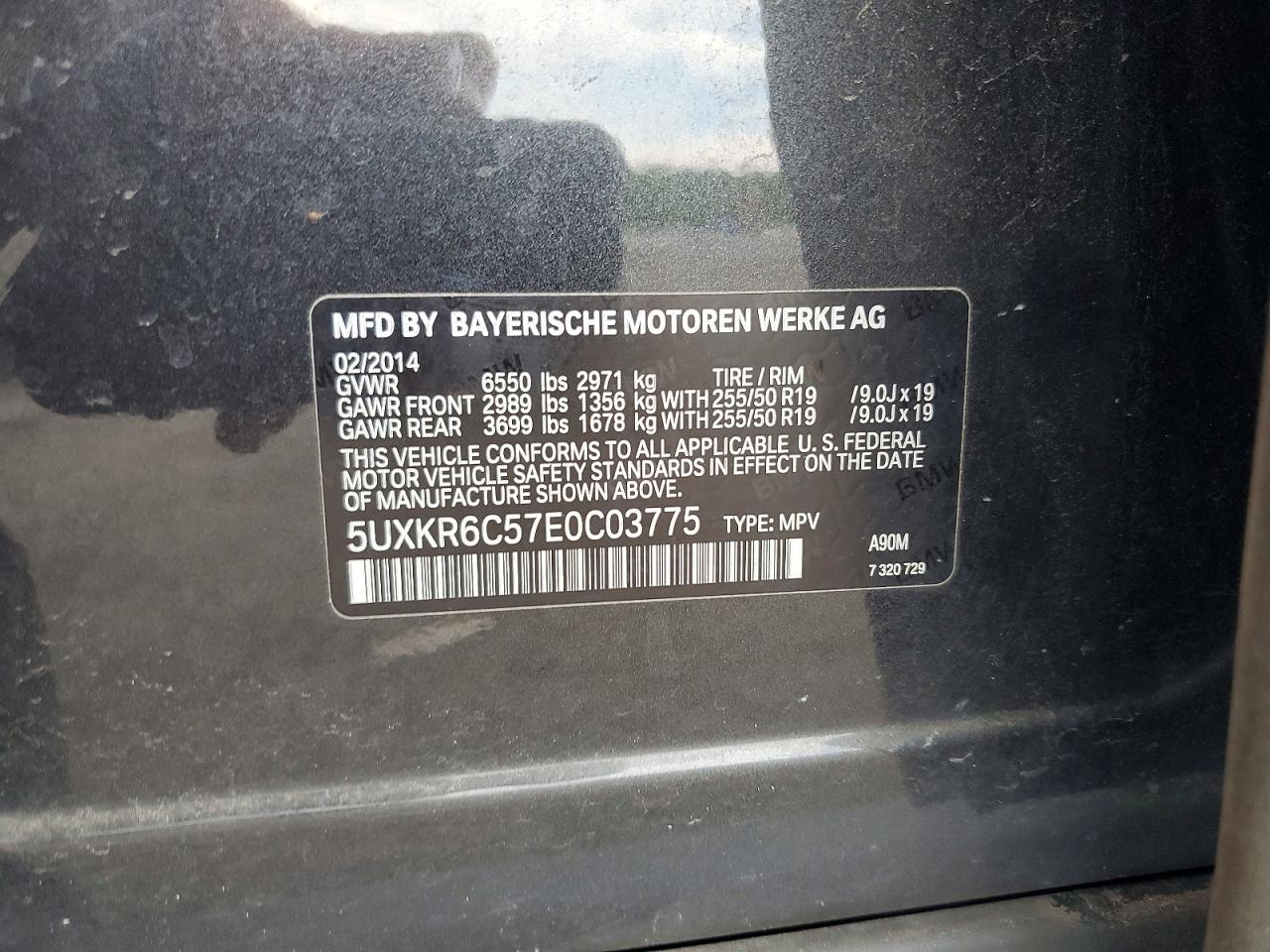 2014 Bmw X5 Xdrive50i Gray vin: 5UXKR6C57E0C03775