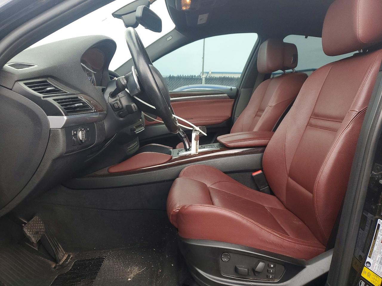 2012 Bmw X6 Xdrive50i Black vin: 5UXFG8C58CL590834