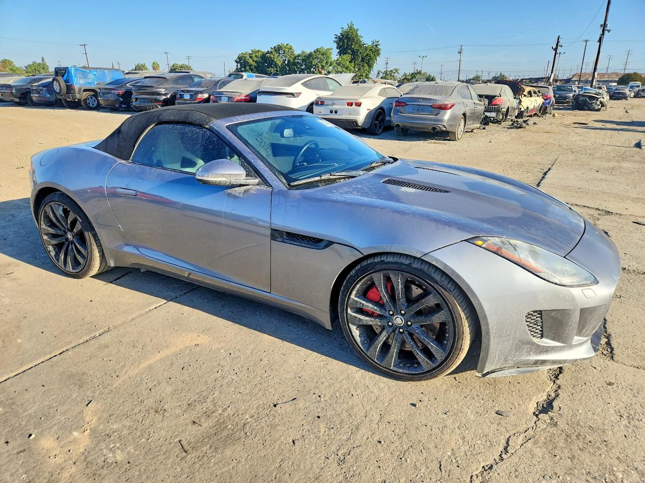 2014 Jaguar F-type S Gray vin: SAJWA6FC5E8K06307