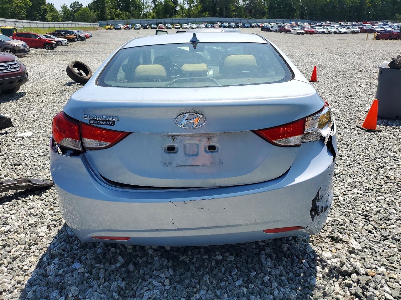 2012 Hyundai Elantra Gls Blue vin: KMHDH4AE6CU232624