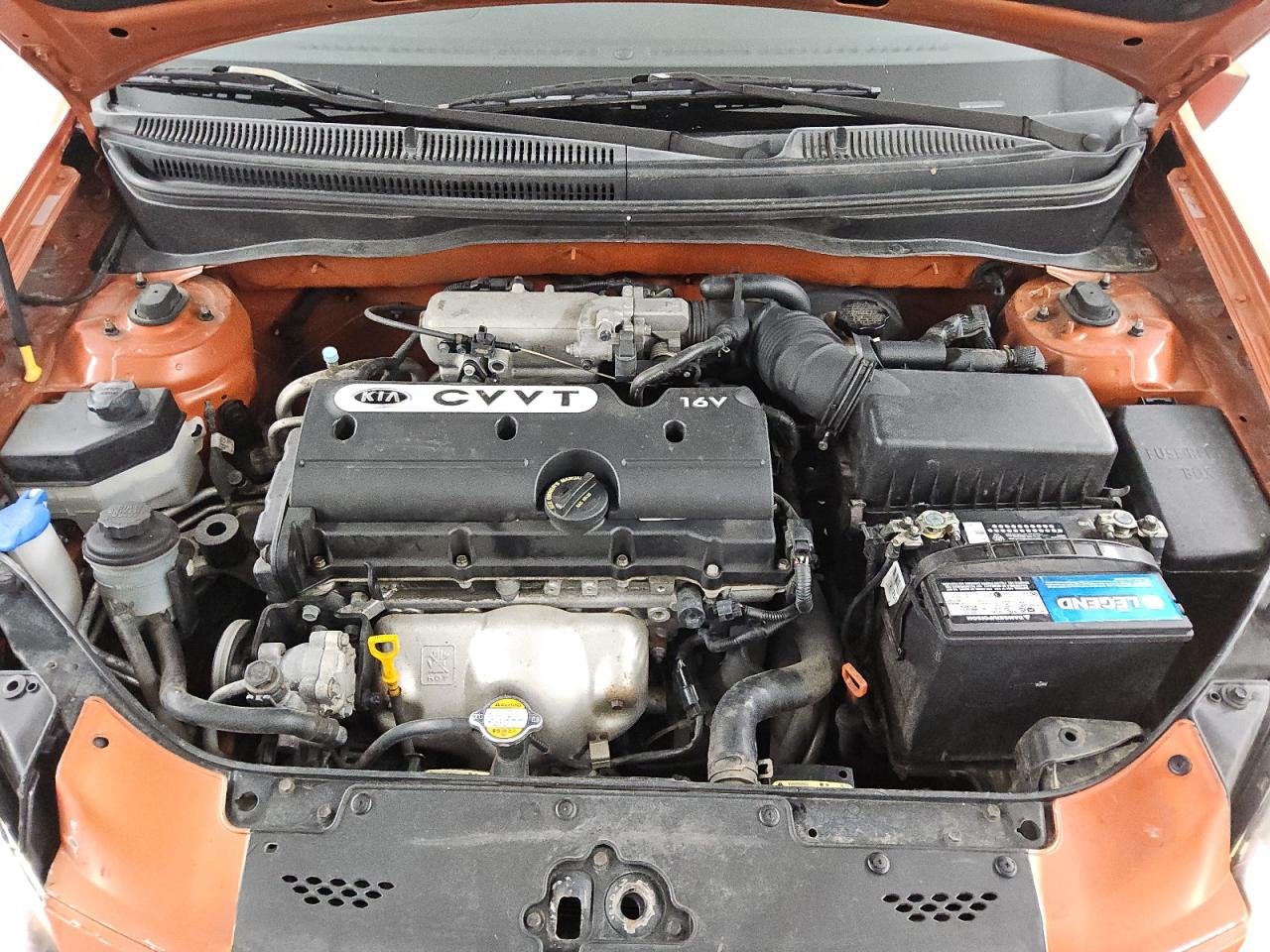 2009 Kia Rio5 Lx Orange vin: KNADE243896567101 Damage: Freon, Low Fluid, Unacceptable