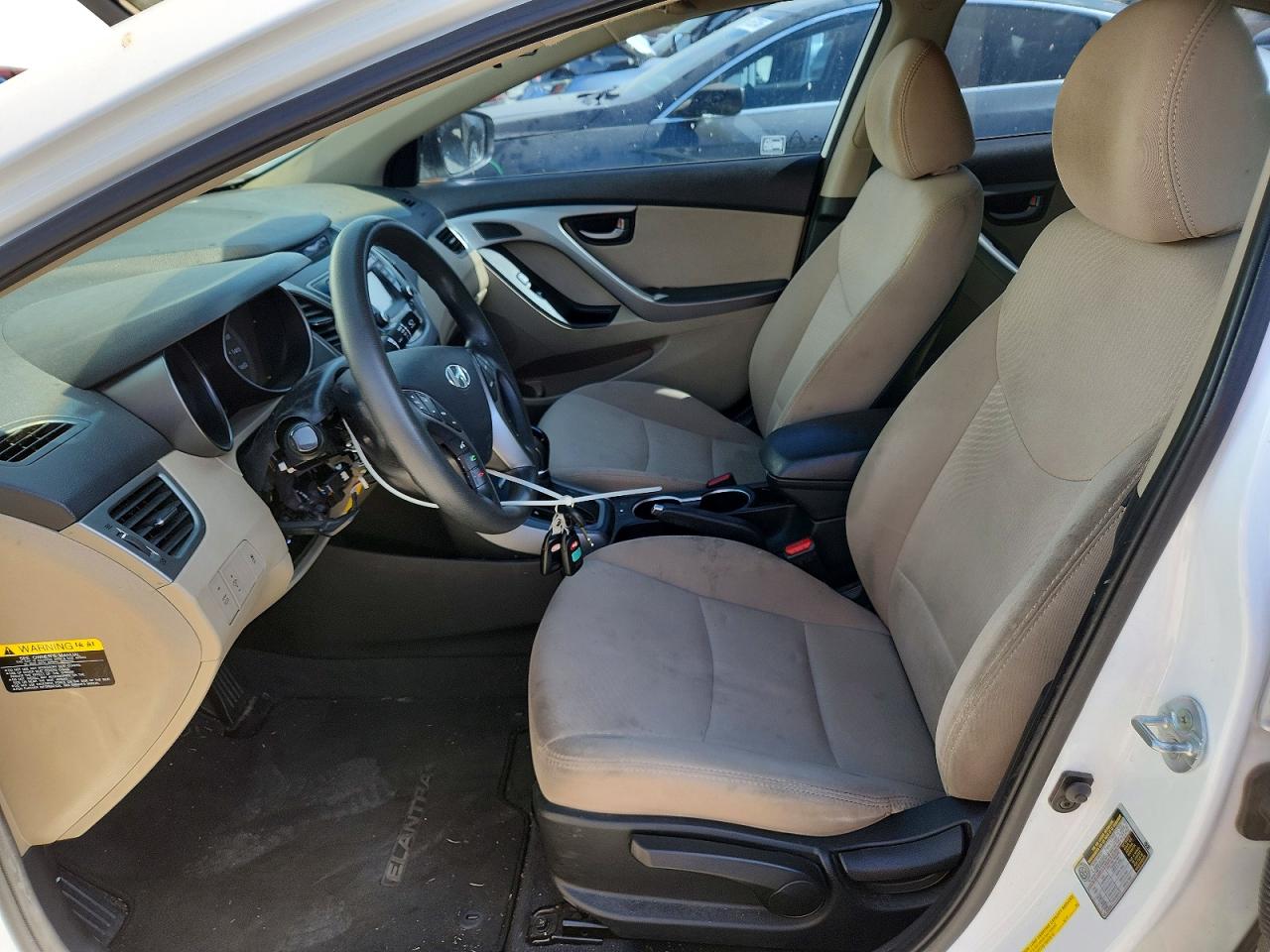 2015 Hyundai Elantra Se White vin: 5NPDH4AE7FH600750