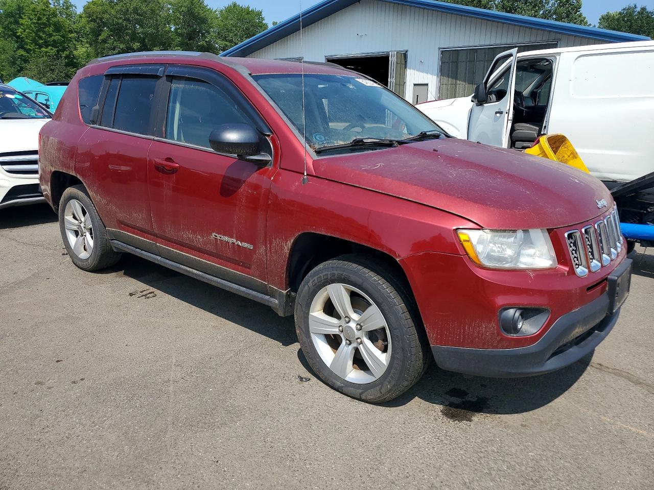 2013 Jeep Compass Latitude Red vin: 1C4NJDEBXDD253474