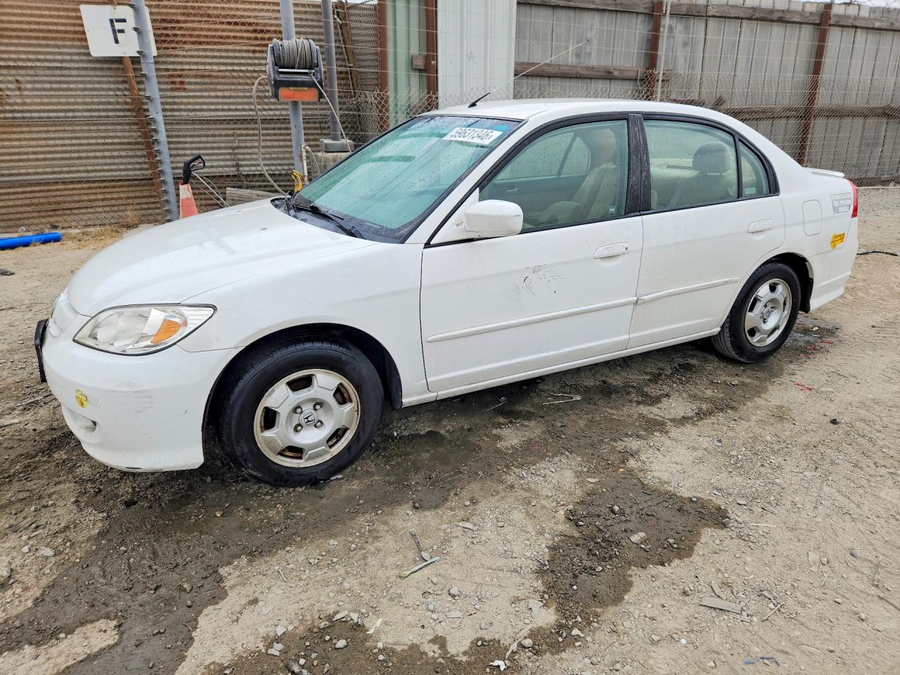 2004 Honda Civic Hybrid White vin: JHMES96684S006458