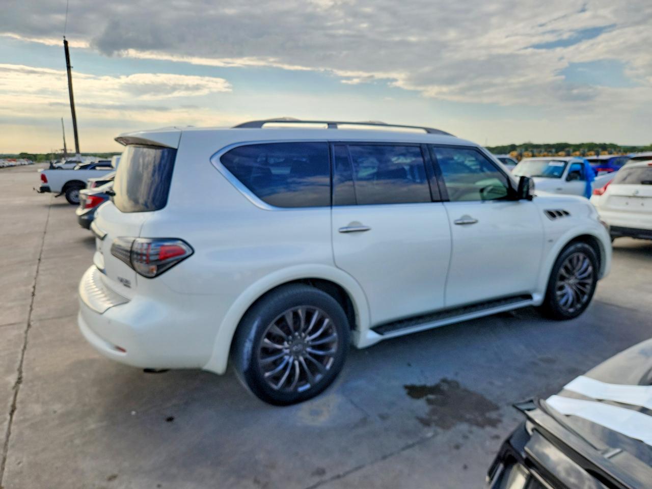 2015 Infiniti Qx80 White vin: JN8AZ2NE9F9082720