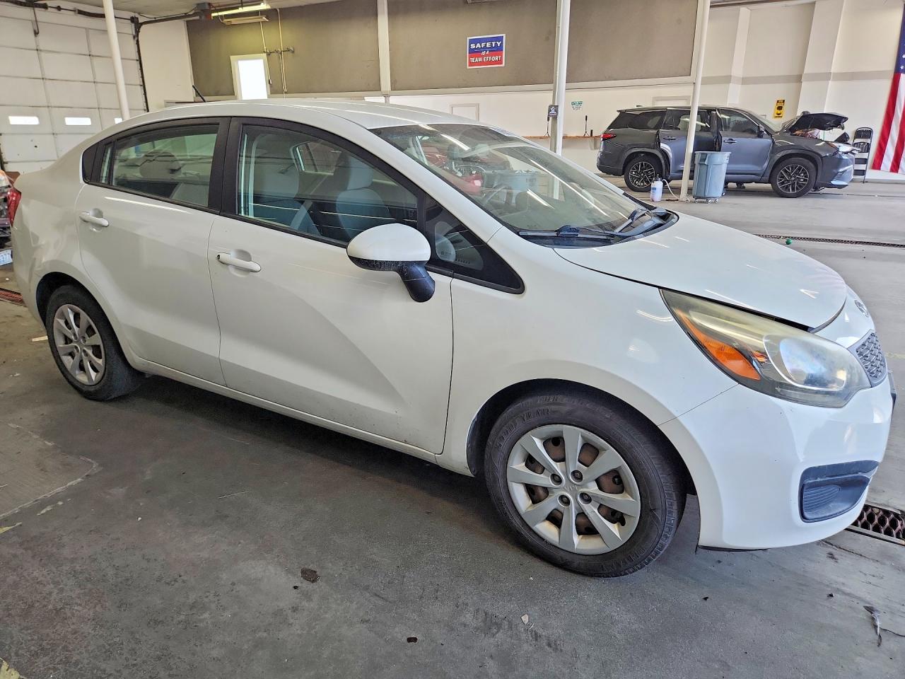 2012 Kia Rio Lx White vin: KNADM4A30C6033584