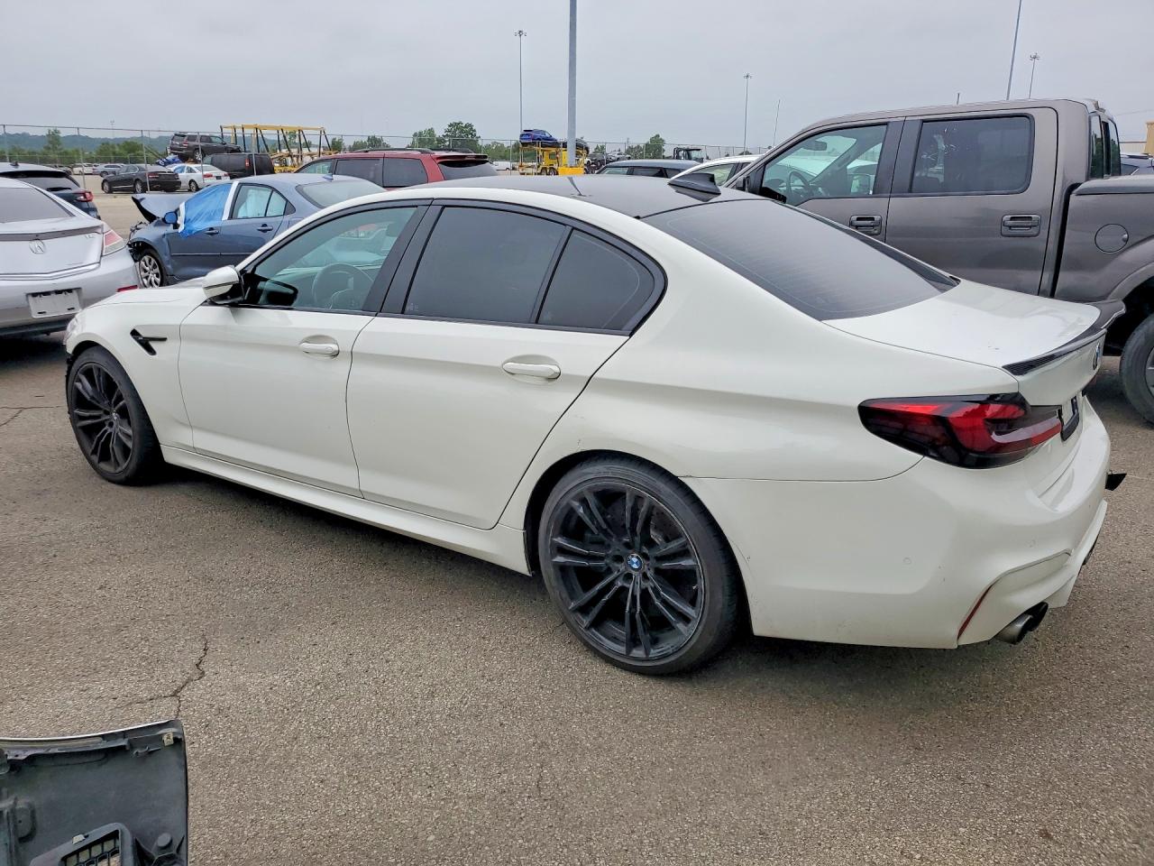 2019 Bmw M5 White vin: WBSJF0C5XKB284540