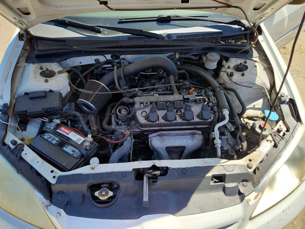 2005 Honda Civic Dx Vp White vin: 1HGES163X5L025180
