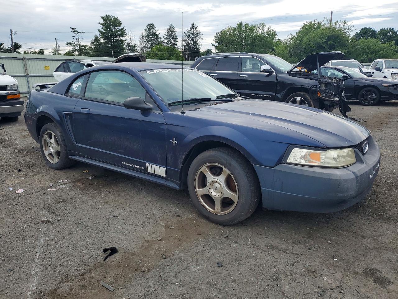 2003 Ford Mustang Синий vin: 1FAFP40443F317755