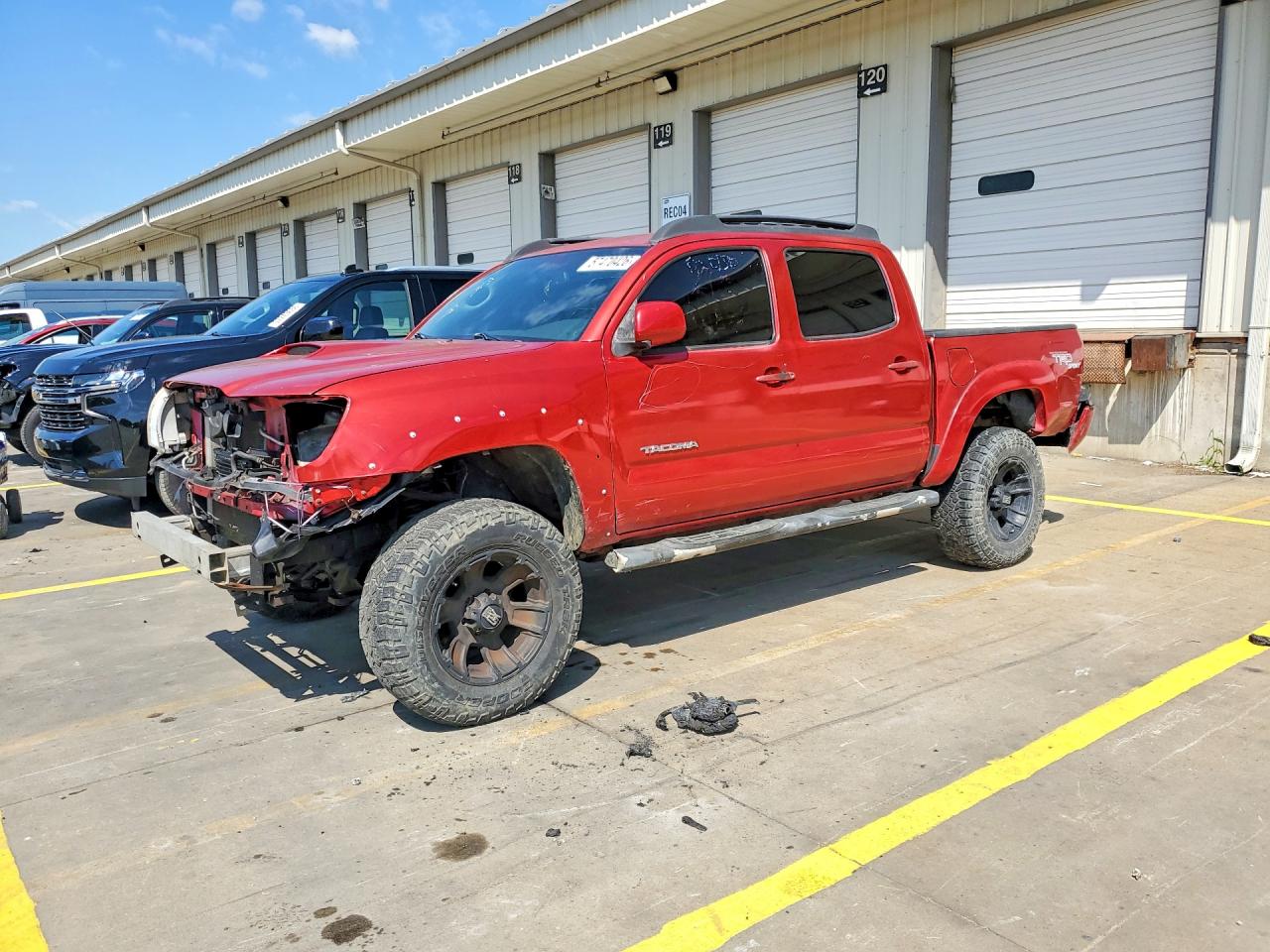 2009 Toyota Tacoma Double Cab Красный vin: 3TMLU42NX9M026973