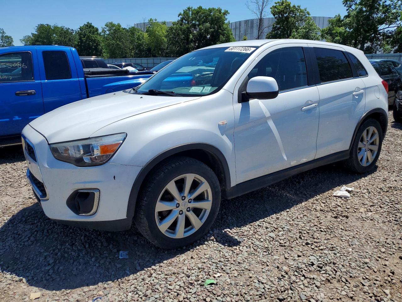 2014 Mitsubishi Outlander Sport Se White vin: 4A4AR4AU6EE024860