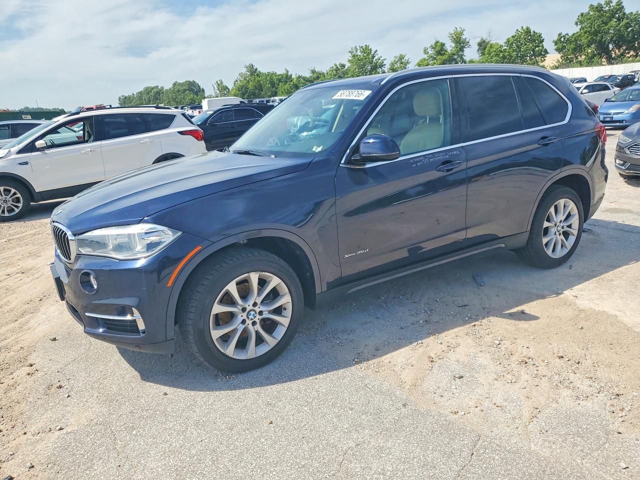 2014 Bmw X5 Xdrive35d Blue vin: 5UXKS4C53E0J94627