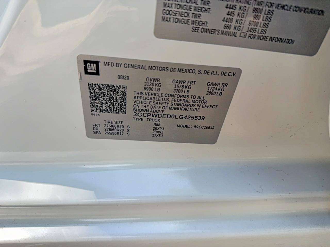 2020 Chevrolet Silverado C1500 Rst White vin: 3GCPWDED0LG425539