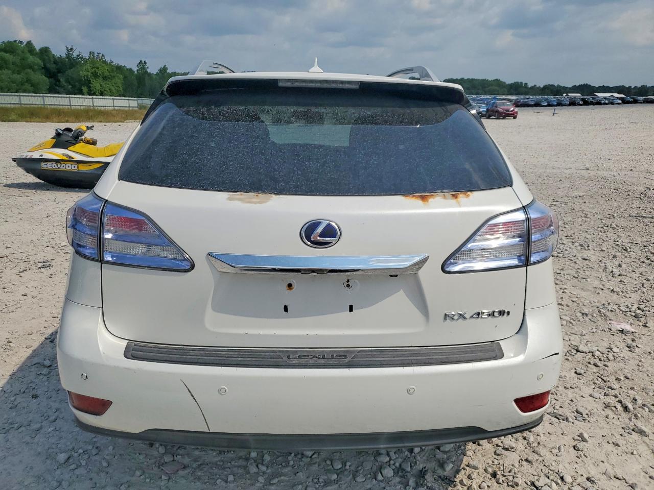 2011 Lexus Rx 450h White vin: JTJBC1BA4B2420859