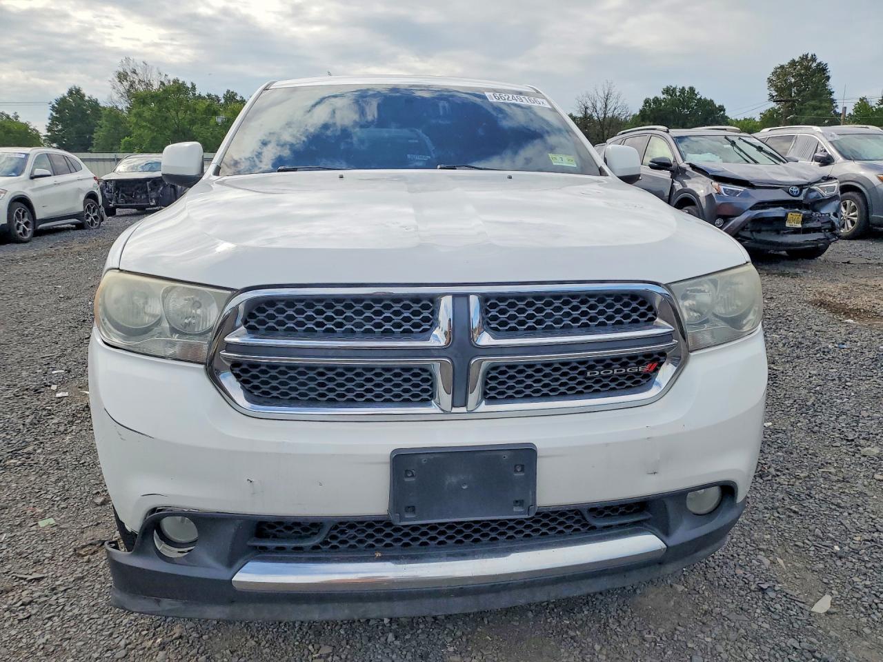 2013 Dodge Durango Sxt White vin: 1C4RDJAG2DC580062