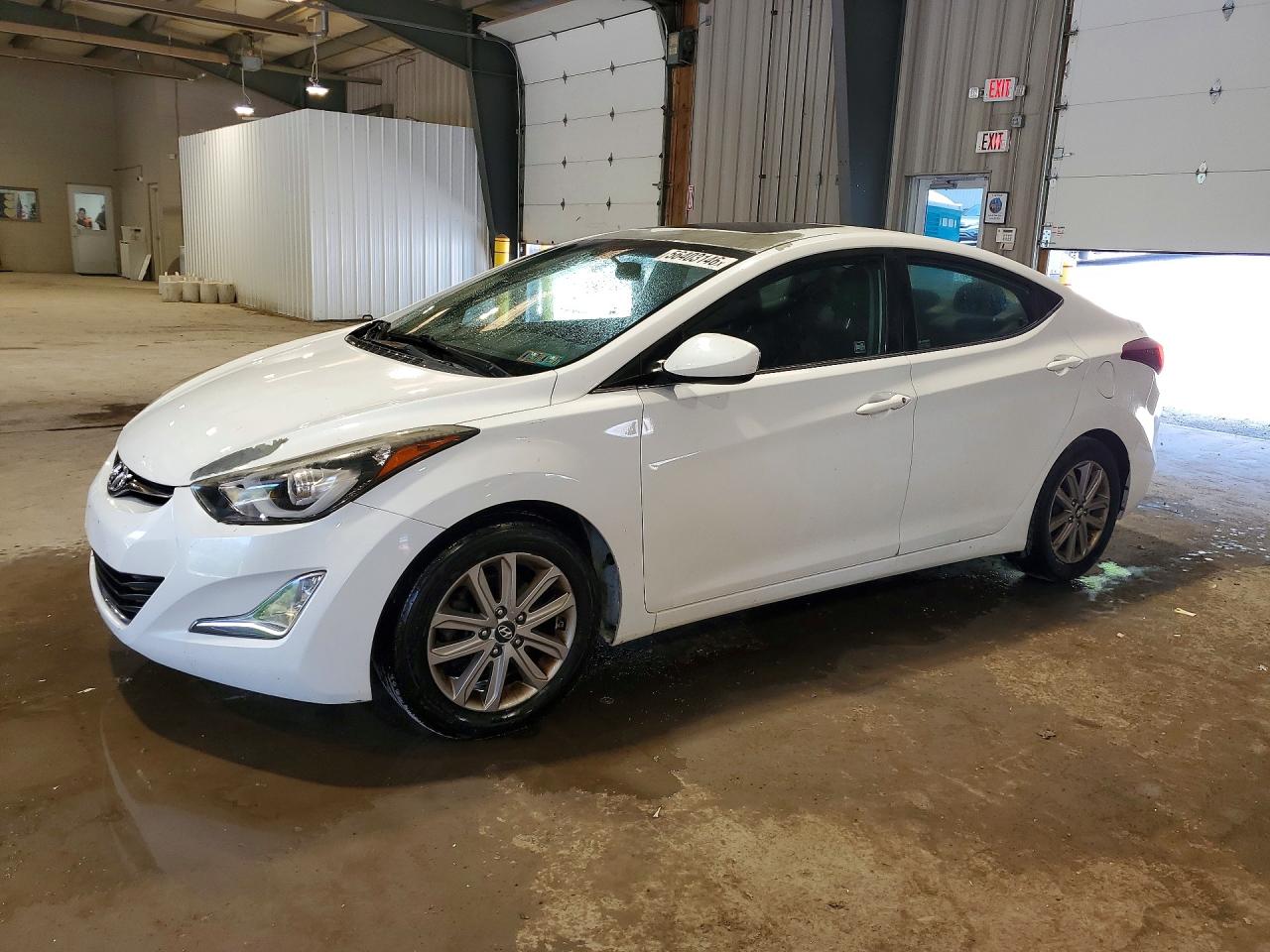 2015 Hyundai Elantra Se White vin: 5NPDH4AE0FH643746