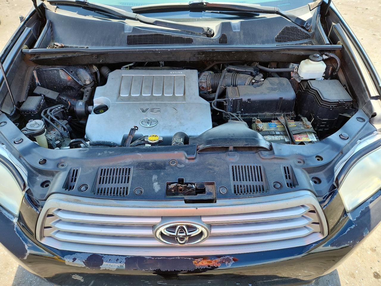 2010 Toyota Highlander Base Black vin: 5TDBK3EH0AS031881