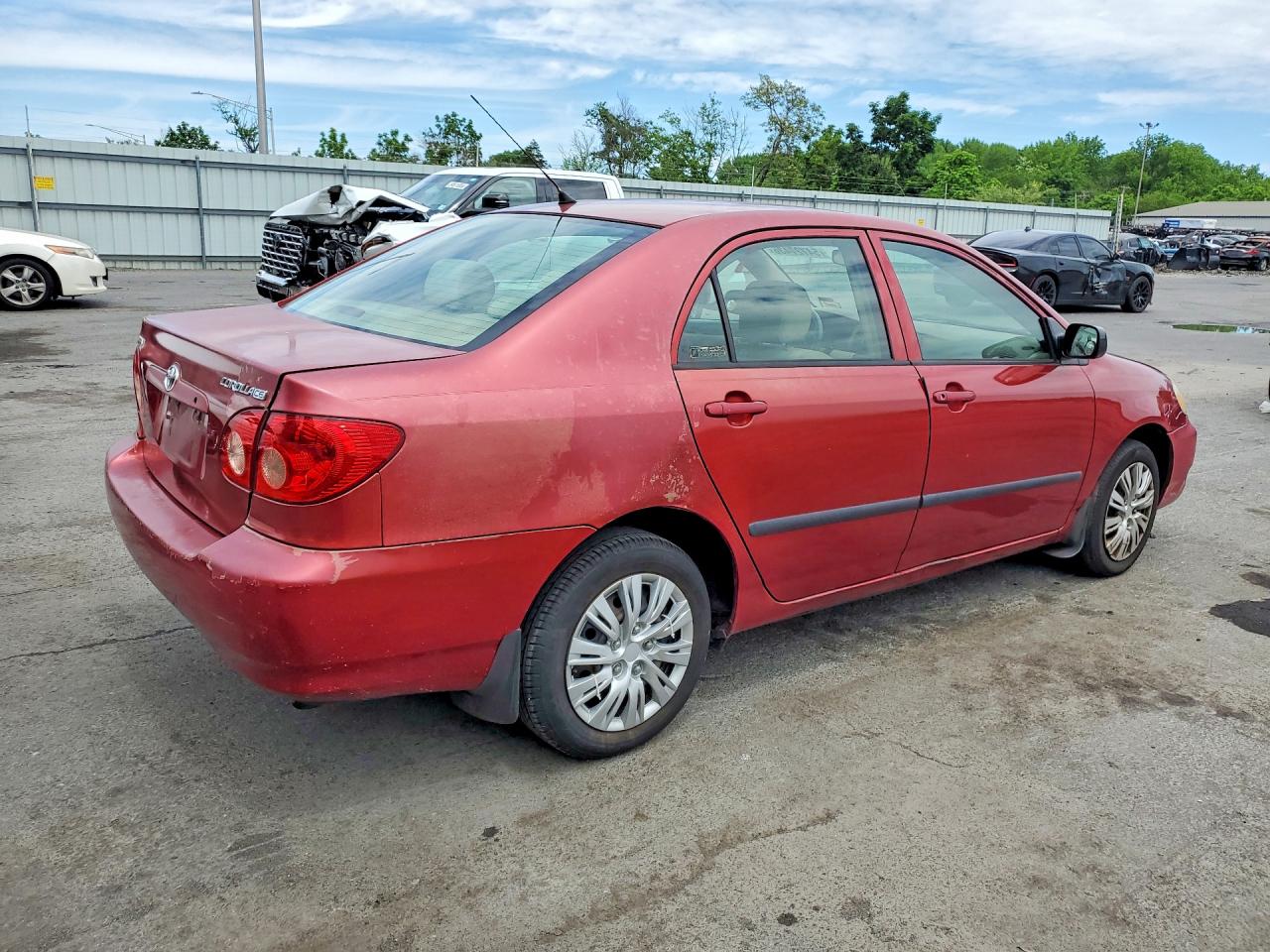 2007 Toyota Corolla Ce Red vin: 2T1BR32E87C849186