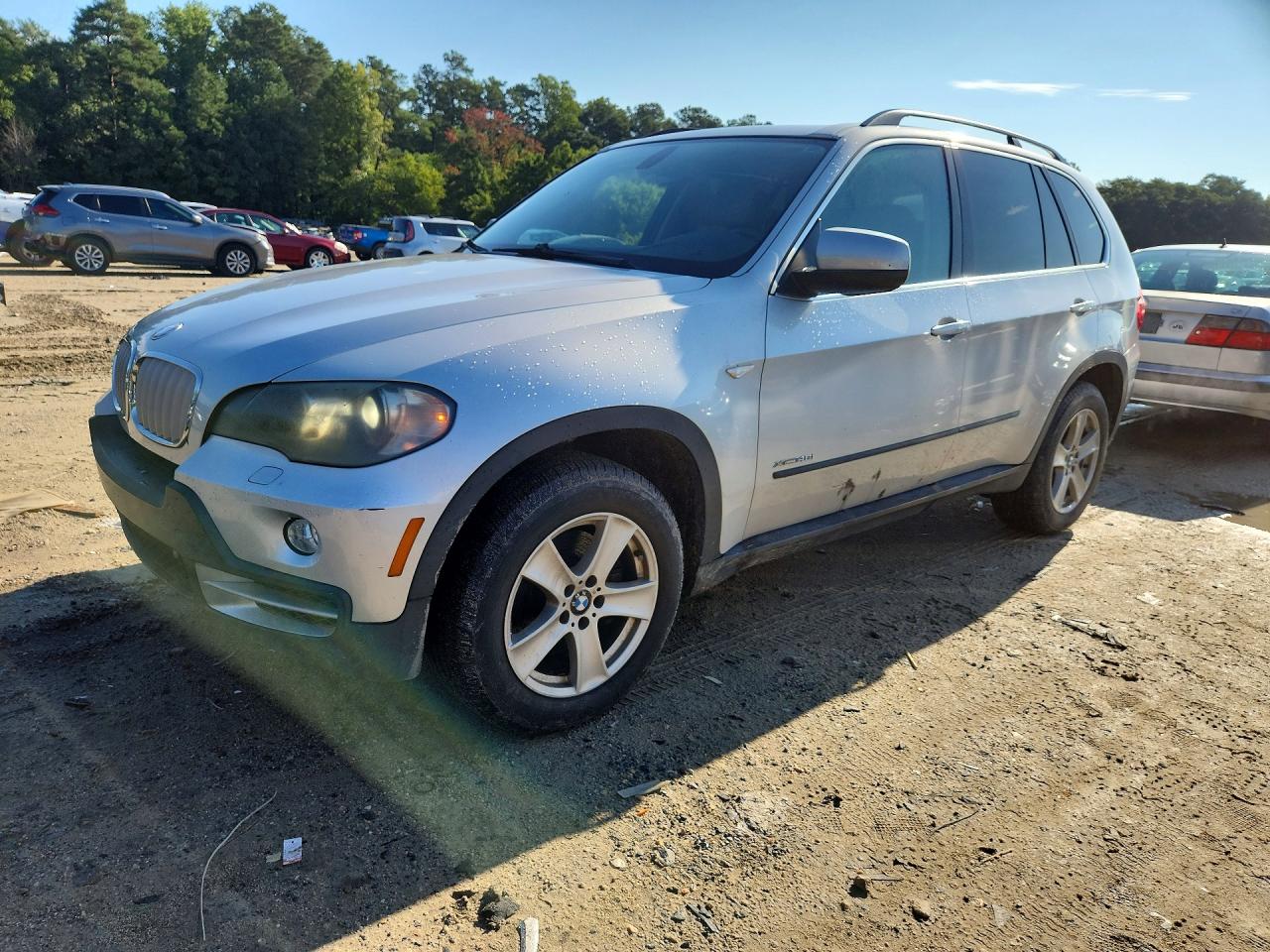 2009 Bmw X5 Xdrive48i Silver vin: 5UXFE83569L310021