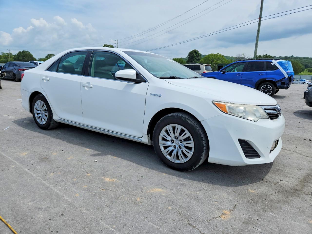 2012 Toyota Camry Hybrid Le White vin: 4T1BD1FK9CU062078
