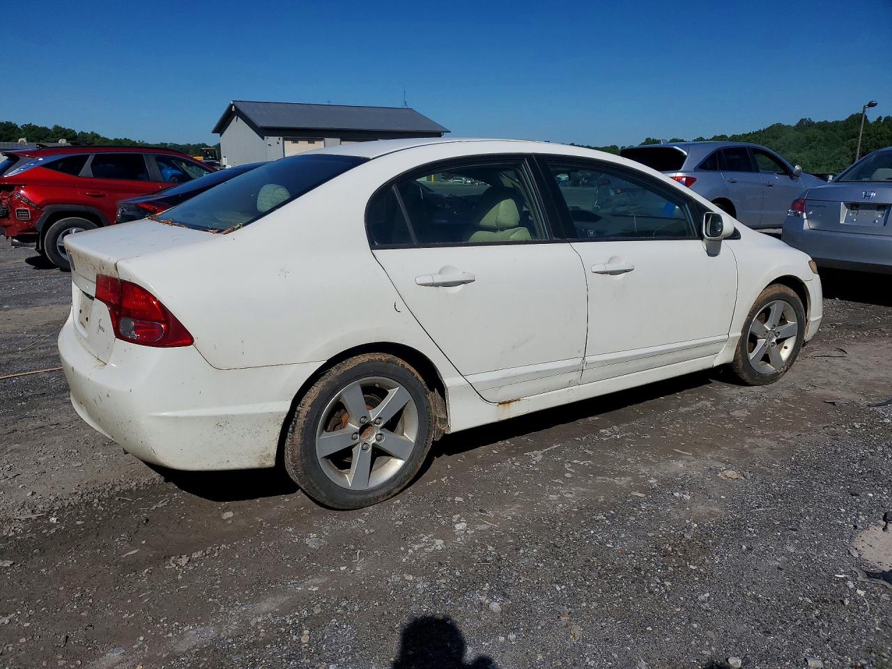 2007 Honda Civic Ex White vin: 1HGFA16867L028213