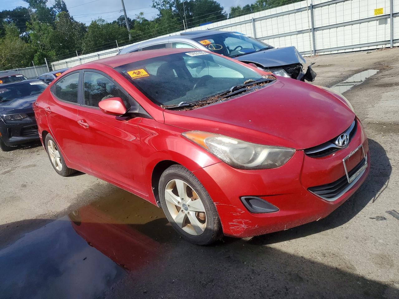 2013 Hyundai Elantra Gls Red vin: KMHDH4AE6DU936243