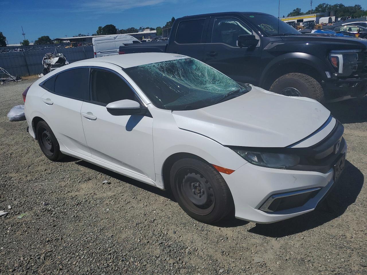2019 Honda Civic Lx Белый vin: 19XFC2F62KE208898