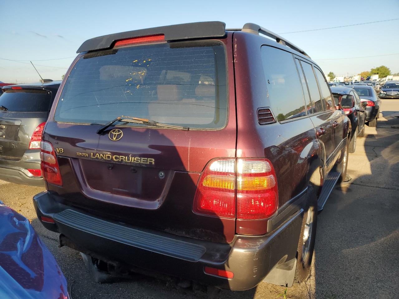 1999 Toyota Land Cruiser Burgundy vin: JT3HT05J9X0069506