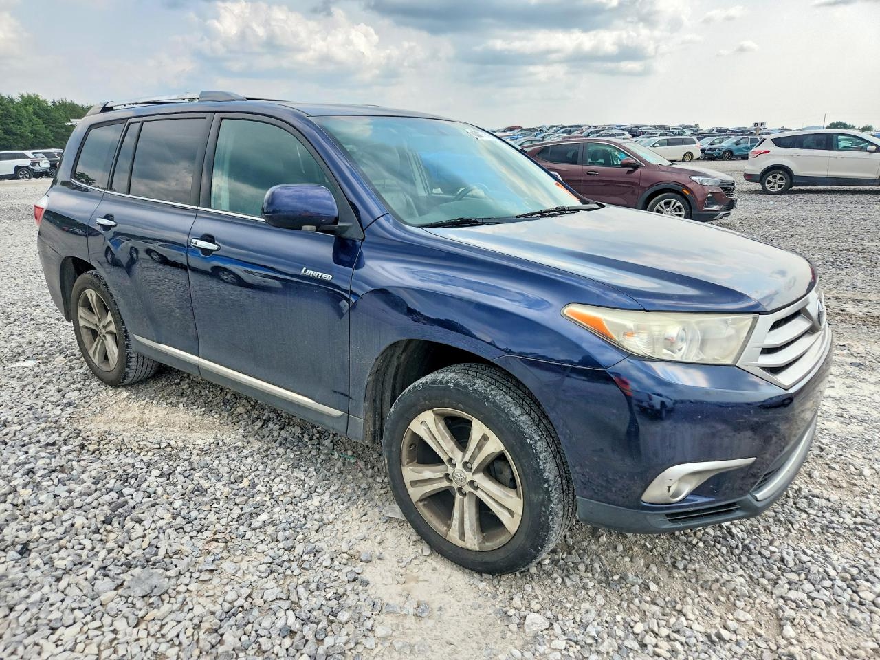 2013 Toyota Highlander Limited Blue vin: 5TDDK3EHXDS229171
