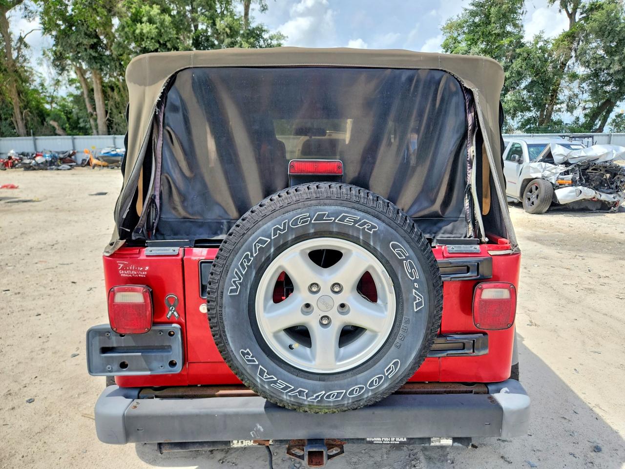 2004 Jeep Wrangler X Red vin: 1J4FA39S84P789244