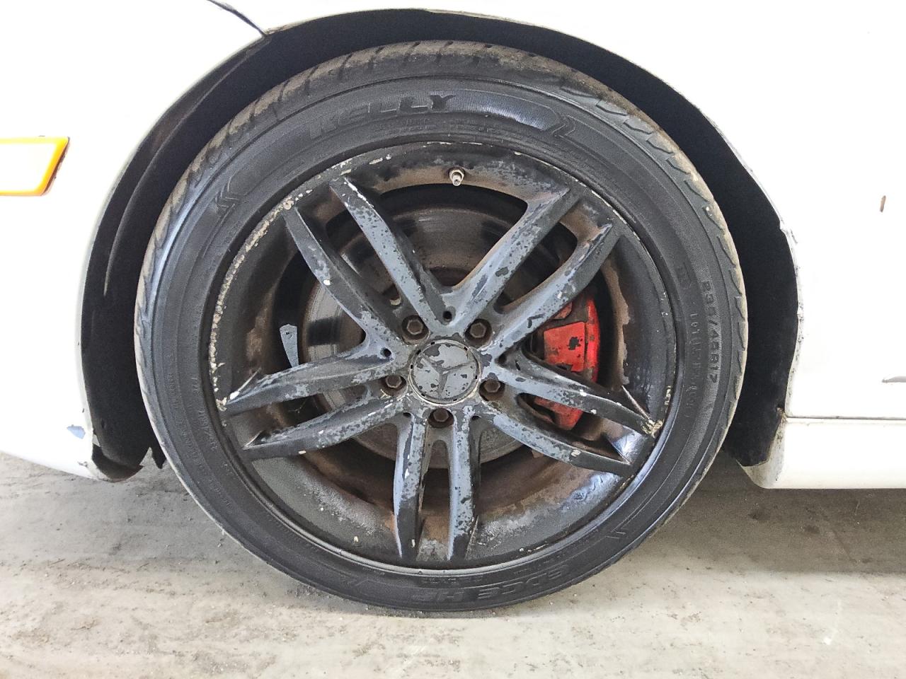 2013 Mercedes-benz C 300 4matic White vin: WDDGF8AB4DR297485 Damage: Left Front Wheel, Curb Rash, > 12 Inches