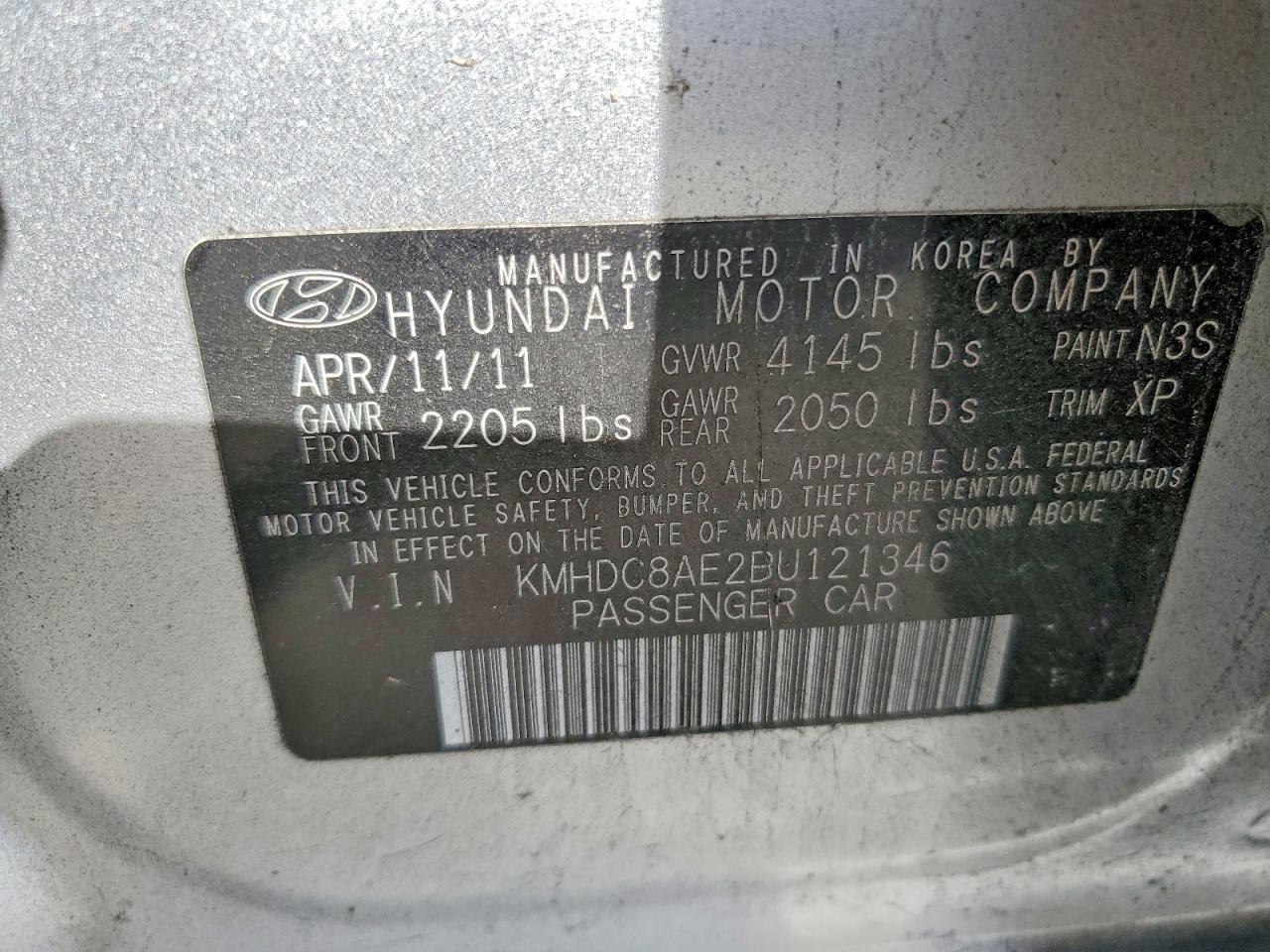 2011 Hyundai Elantra Touring Gls Silver vin: KMHDC8AE2BU121346