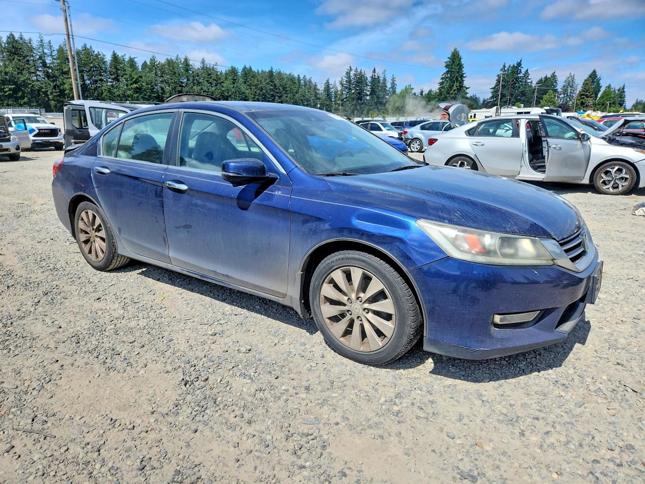 2013 Honda Accord Exl Blue vin: 1HGCR2F89DA156440