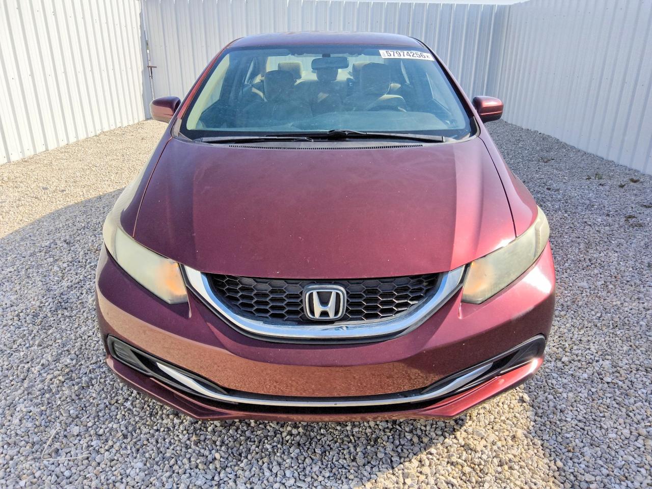2015 Honda Civic Lx Burgundy vin: 19XFB2F50FE093539