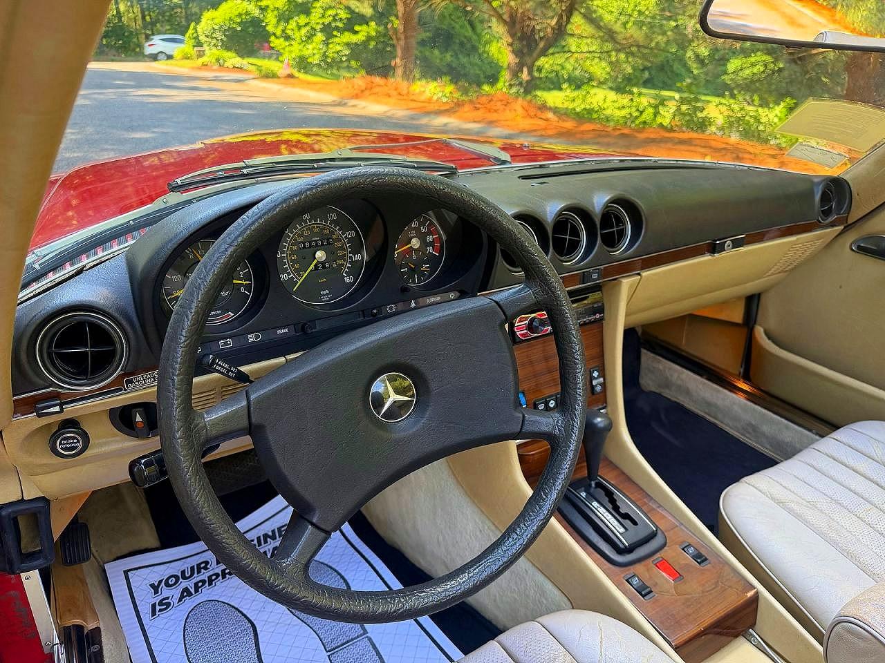 1982 Mercedes-benz 380 Sl Red vin: WDBBA45A6CB013194